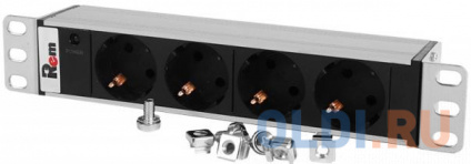     Rem-10    ., 4 Schuko,  IEC 60320 C14, 10A, ., 10&quot; (R-10-4S-I-220-Z)  
