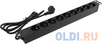  Exegate EX280848RUS   ExeGate ServerPro PDU-19H902 Al-9S-EU1.8, 19&quot;,1U,, 9Schuko, , 1.8  