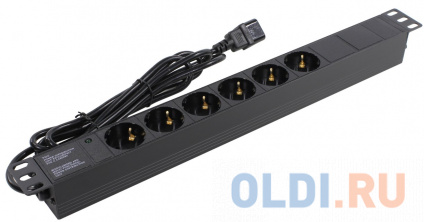  Exegate EX280829RUS   ExeGate ServerPro PDU-19H604 Al-6S-C14-2.5, 19&quot;,1U,, 6Schuko,   C14 2.5  