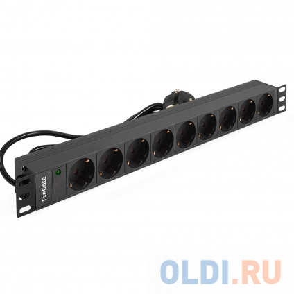  Exegate EX280851RUS   ExeGate ServerPro PDU-19H905 Al-9S-EU3, 19&quot;,1U,, 9Schuko, , 3  