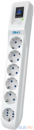    Pilot L GP 6  (5  + 1GP) 1.8 / Surge protector Pilot L GP 6 sockets (5 Euro + 1GP) 1.8 m white  