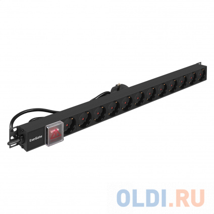     ExeGate ServerPro PDU-V120 Al-12S-EU2.5-SW (19&quot;, 1U, , 12 Schuko,    VDE-250V-16A-3*1.5mm2, 2.3 , .  , , RTL)  -