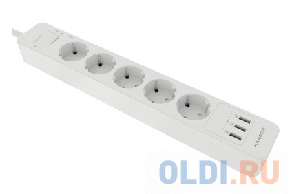  Harper    USB  UCH-530 White (5 .,1,5.,3 x USB 2.4A (max 3.4A), 4000W) {H00002264}  