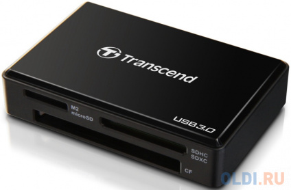   Transcend TS-RDF8K2 USB 3.0 Transcend All-in-1 Multi Card Reader, Black  