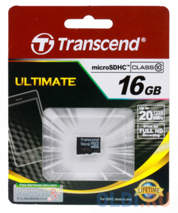    MicroSDHC 16GB Transcend Class 10  