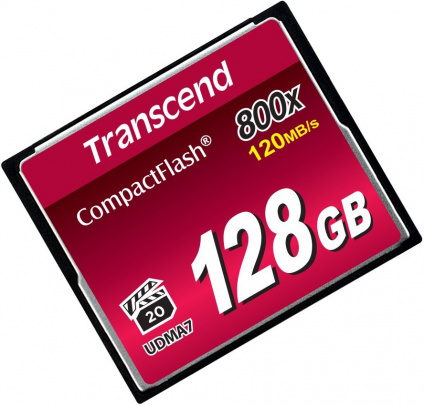    Compact Flash 128GB Transcend Premium, 800x (TS128GCF800)  
