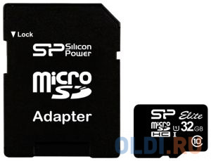    MicroSDHC 32GB Silicon Power Elite UHS-I U1 + SD Adapter  --
