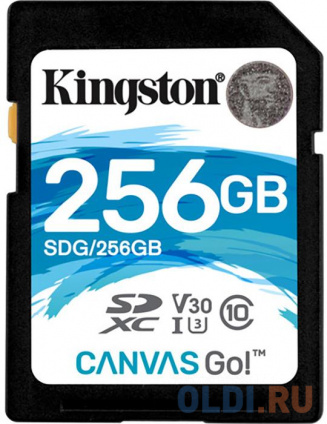    SDXC 256Gb Class10 Kingston UHS-I U3 Canvas Go! (SDG/256GB)  