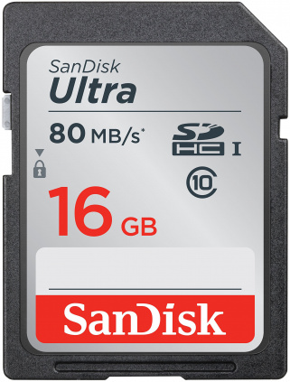    SDHC 16Gb SanDisk Class10 Ultra UHS-I 80MB/s  -