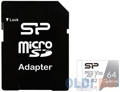    microSD 64GB Silicon Power Superior Pro A2 microSDXC Class 10 UHS-I U3 Colorful 100/80 Mb/s (SD )  --
