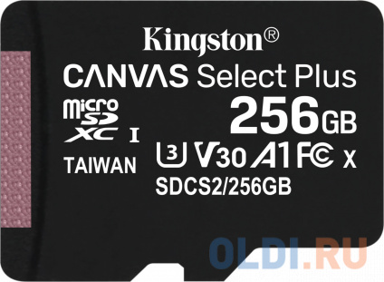    microSDHC 256Gb Class10 Kingston SDCS2/256GB CanvSelect Plus + adapter  