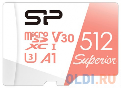    microSD 512GB Silicon Power Superior A1 microSDXC Class 10 UHS-I U3 100/80 Mb/s (SD )   