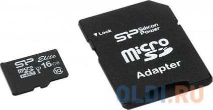    microSDHC 16Gb Class10 Silicon Power SP016GBSTHBU1V10  -