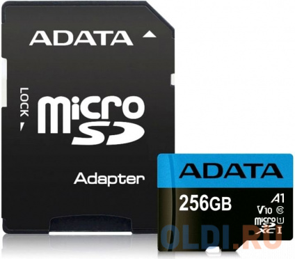    microSDXC 256Gb A-Data AUSDX256GUICL10A1-RA1   