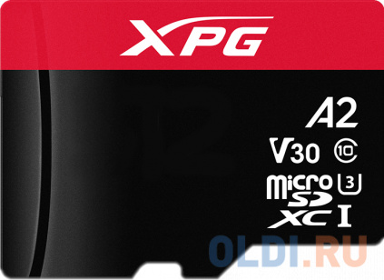  microSDXC 256GB XPG Gaming Memory Card AUSDX256GUI3XPGA2-R UHS-I U3 Class 10 V30 A2, 100/85 MB/s, For Nintendo Switch / Smartphones / Tablets / VR devices, - 25C to 85C, RTL (771373)  