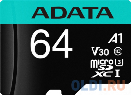    microSDXC 64Gb A-Data AUSDX64GUI3V30SA2-RA1   