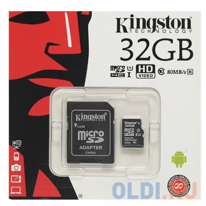    MicroSDHC 32GB Kingston Canvas Select 80R CL10 UHS-ISP    