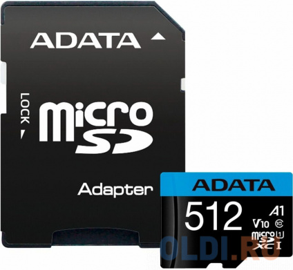    microSDXC 512 Gb ADATA AUSDX512GUICL10A1-RA1  --