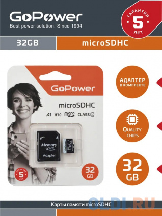    microSDHC 32 Gb GoPower 00-00025675  