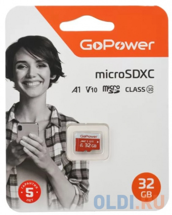    microSD (TransFlash) 32 Gb GoPower 00-00025680  