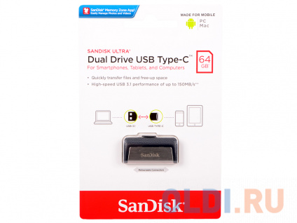  USB  SanDisk Ultra Dua 64Gb Gray (SDDDC2-064G-G46)  --