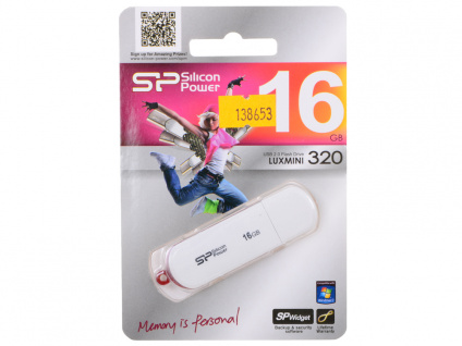  USB  Silicon Power LuxMini 320 16Gb White (SP016GBUF2320V1W)  --