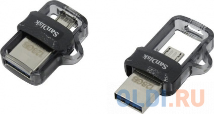  USB  SanDisk Ultra Dual Drive m3.0 128Gb Black (SDDD3-128G-G46)  