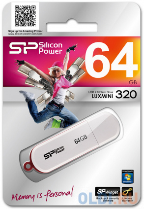  USB  64GB Silicon Power Luxmini 320 SP064GBUF2320V1W   --