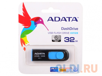  USB  ADATA UV128 32Gb Black (AUV128-32G-RBE)  -