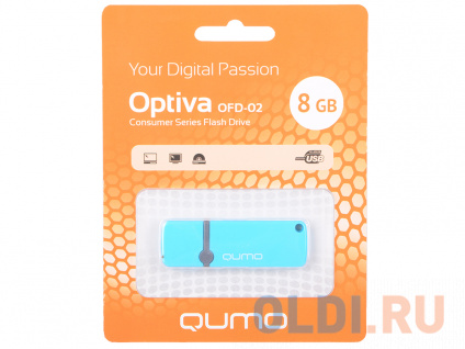 USB  QUMO Optiva 02 8Gb Blue (QM8GUD-OP2-blue)  -