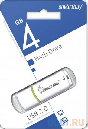  USB  Smartbuy Crown 4Gb White (SB4GBCRW-W)  -