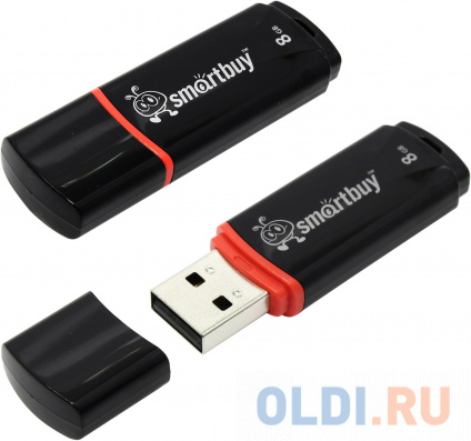  USB  Smartbuy Crown 8Gb Black (SB8GBCRW-K)  