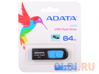  USB  ADATA UV128 64Gb (AUV128-64G-RBE)   