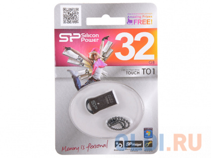  USB  Silicon Power Touch T01 32Gb Black (SP032GBUF2T01V1K)  