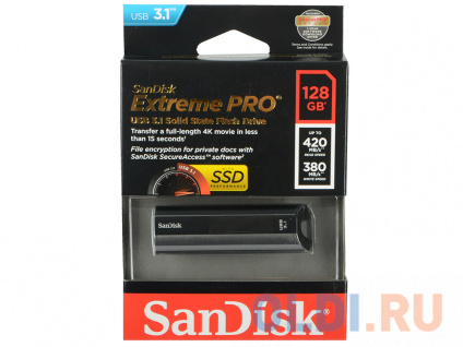  USB  SanDisk Cruzer Extreme Pro CZ880 128Gb Black (SDCZ880-128G-G46)  