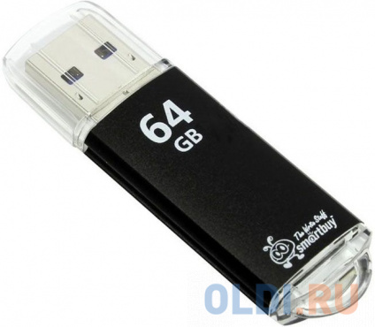  Smartbuy USB Drive 64Gb V-Cut Black SB64GBVC-K3  