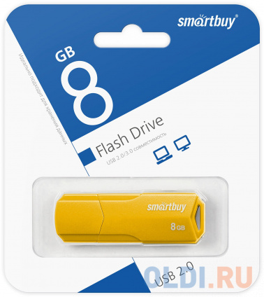  Smartbuy USB Drive 8GB CLUE Yellow (SB8GBCLU-Y)   