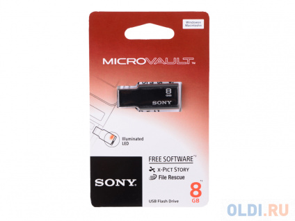  USB  Sony MicroVault USM8M1/B 8GB Black  