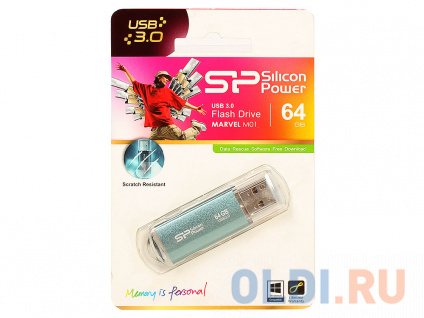  USB  Silicon Power Marvel M01 64GB Blue (SP064GBUF3M01V1B)  