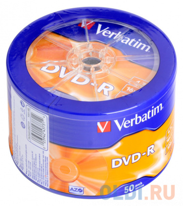   DVD-R 4.7Gb Verbatim 16x Shrink/50 43731  -