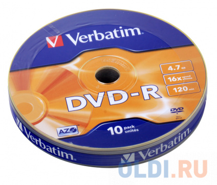   DVD-R Verbatim 4.7GbShrink/10 (43729)  