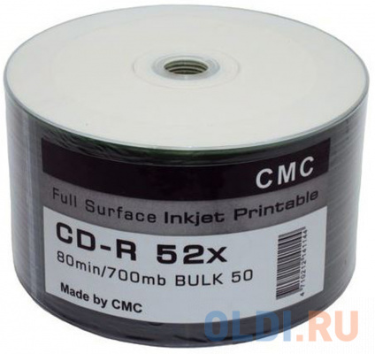   CMC CD-R 80 52x Bulk Full Ink Print 50  