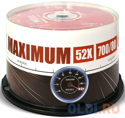   CD-R Mirex 700 Mb, 52, Maximum, Cake Box (50), (50/300)  