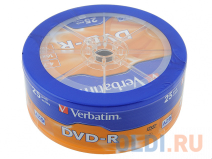   DVD-R Verbatim 4.7Gb Shrink/25 (43730)  -