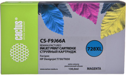    Cactus 728XL CS-F9J66A  (130)  HP DJ T730/T830  --