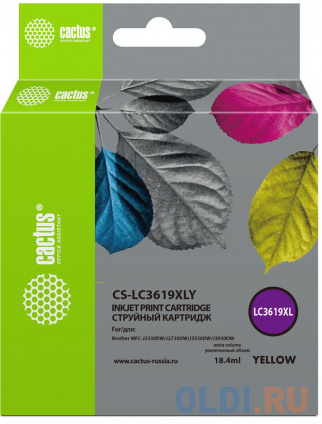    Cactus CS-LC3619XLY  (18.4)  Brother MFC-J2330DW/J2730DW/J3530DW/J3930DW  