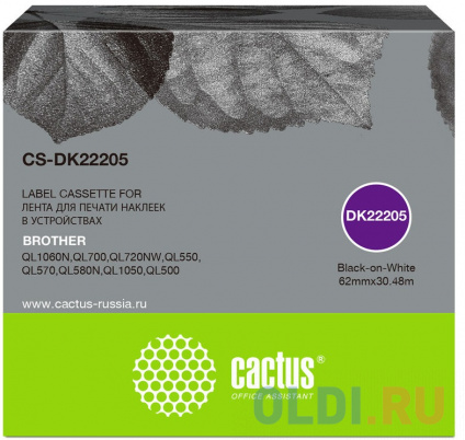    Cactus CS-DK22205   Brother P-touch QL-500, QL-550, QL-700, QL-800  -