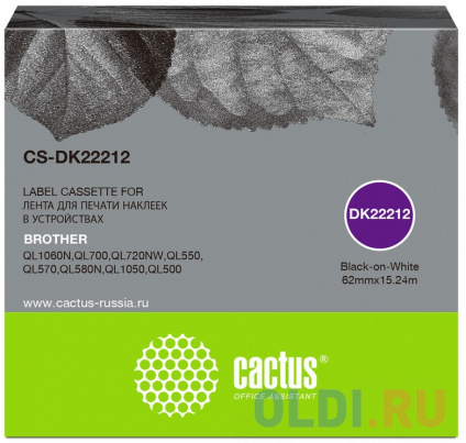    Cactus CS-DK22212   Brother P-touch QL-500, QL-550, QL-700, QL-800  -