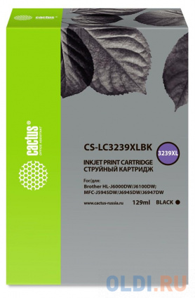    Cactus CS-LC3239XLBK  (129)  Brother HL-J6000DW/J6100DW  -