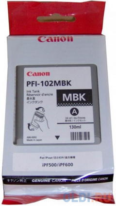   Canon PFI-102MBK  iPF500 iPF510 iPF600 iPF605 iPF610 iPF700 iPF710 iPF720 130    